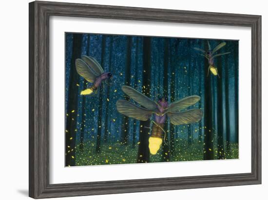 Night Light Flight-James W. Johnson-Framed Giclee Print