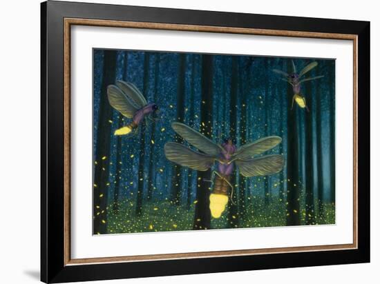 Night Light Flight-James W. Johnson-Framed Giclee Print