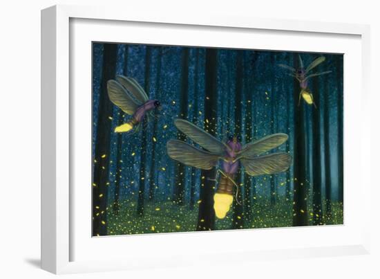 Night Light Flight-James W. Johnson-Framed Giclee Print