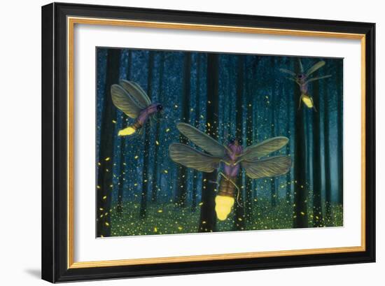 Night Light Flight-James W. Johnson-Framed Giclee Print