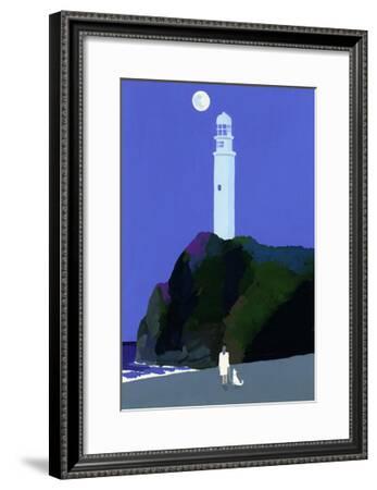 Night Lighthouse Giclee Print Hiroyuki Izutsu Art Com