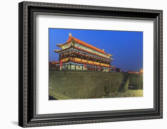 Night Lighting and Glowing Lanterns, Views from Atop City Wall, Xi'An, China-Stuart Westmorland-Framed Photographic Print