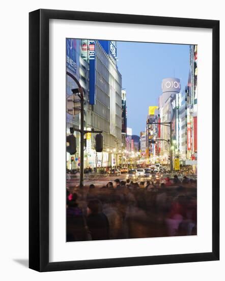 Night Lights at Shibuya Crossing, Shibuya Ward, Tokyo, Japan, Asia-Christian Kober-Framed Photographic Print