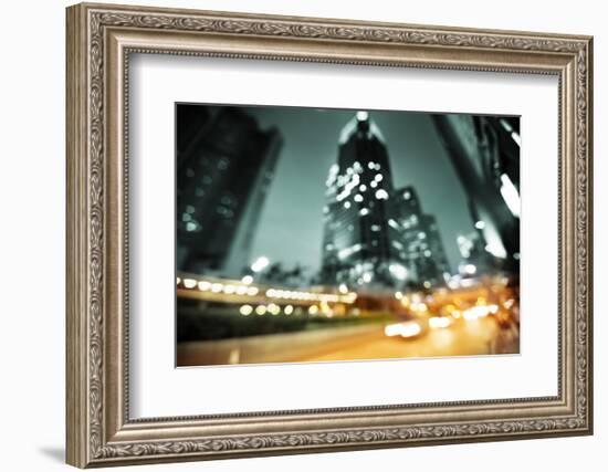 Night Lights of the Hong Kong out of Focus-Iakov Kalinin-Framed Photographic Print