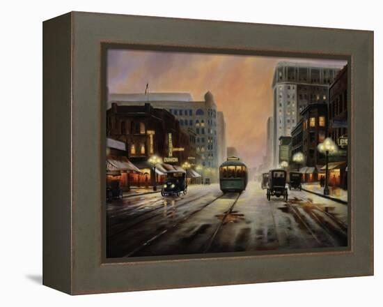 Night Lights-Leo Stans-Framed Stretched Canvas