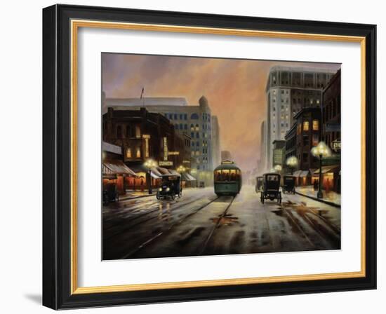 Night Lights-Leo Stans-Framed Art Print