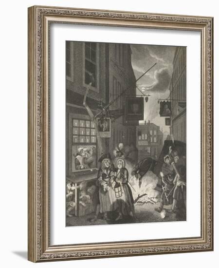 Night - London-William Hogarth-Framed Giclee Print