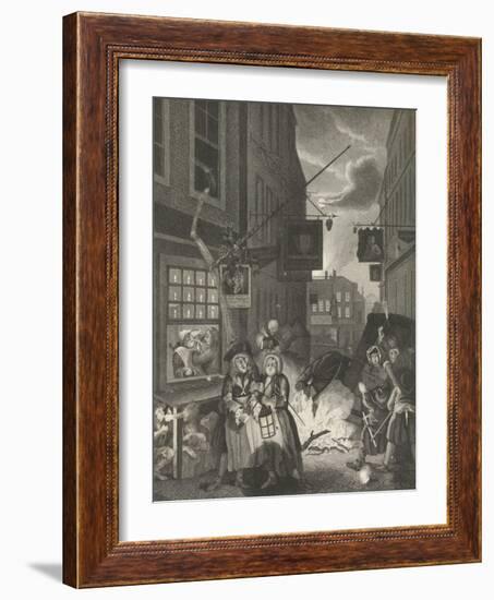 Night - London-William Hogarth-Framed Giclee Print