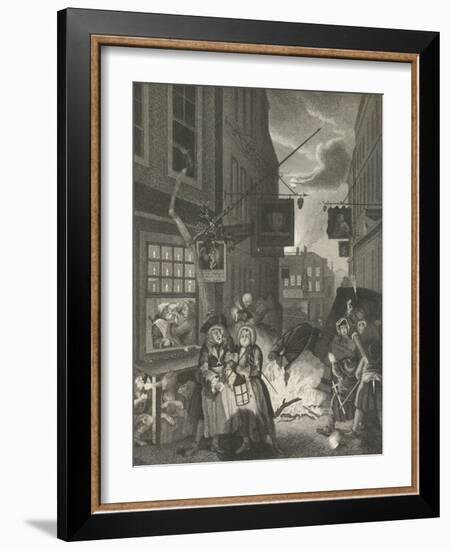 Night - London-William Hogarth-Framed Giclee Print