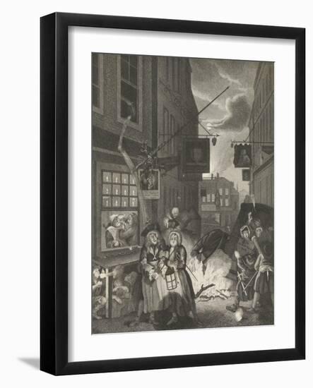 Night - London-William Hogarth-Framed Giclee Print