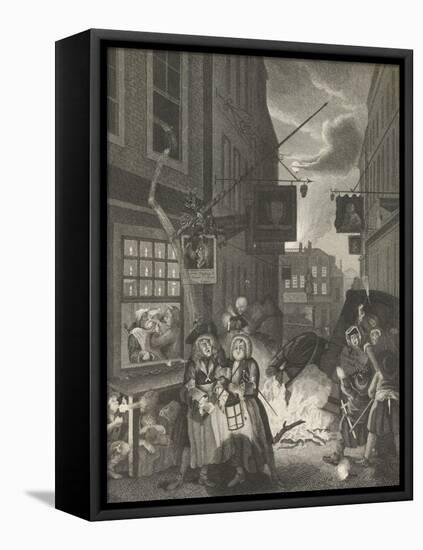 Night - London-William Hogarth-Framed Premier Image Canvas