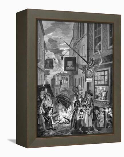 Night - London-William Hogarth-Framed Premier Image Canvas