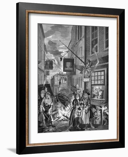 Night - London-William Hogarth-Framed Giclee Print