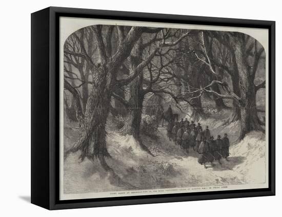 Night March at Christmas-Tide of the Rifle Volunteers, 1st Surrey Rifles-Harrison William Weir-Framed Premier Image Canvas