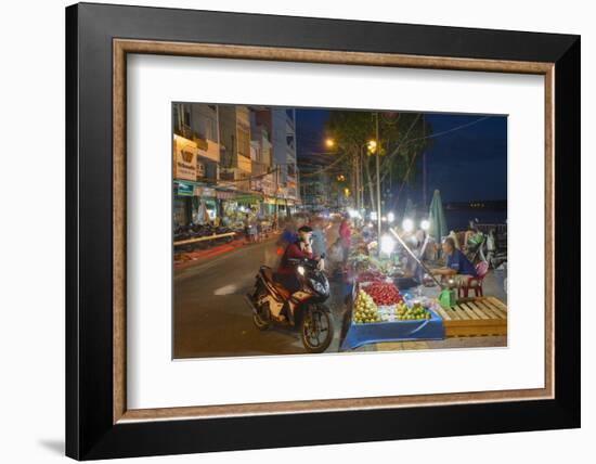 Night Market, Ben Tre, Mekong Delta, Vietnam, Indochina, Southeast Asia, Asia-Ian Trower-Framed Photographic Print
