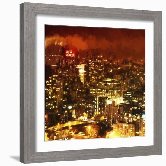 Night Mood of Midtown New York-Philippe Hugonnard-Framed Giclee Print