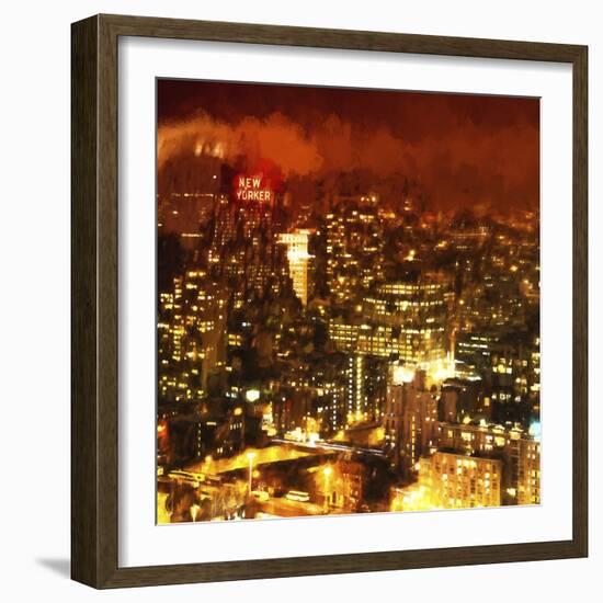 Night Mood of Midtown New York-Philippe Hugonnard-Framed Giclee Print