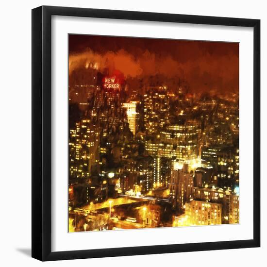 Night Mood of Midtown New York-Philippe Hugonnard-Framed Giclee Print