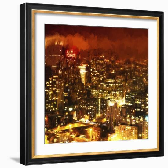 Night Mood of Midtown New York-Philippe Hugonnard-Framed Giclee Print