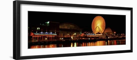 Night Navy Pier Chicago Il, USA-null-Framed Photographic Print