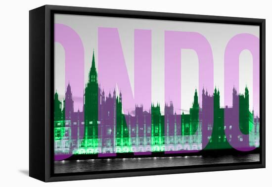 Night Neon London-Gail Peck-Framed Premier Image Canvas