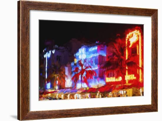 Night Ocean Drive III - In the Style of Oil Painting-Philippe Hugonnard-Framed Giclee Print