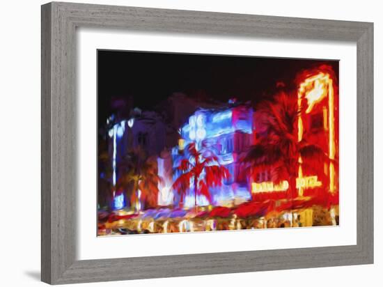 Night Ocean Drive III - In the Style of Oil Painting-Philippe Hugonnard-Framed Giclee Print