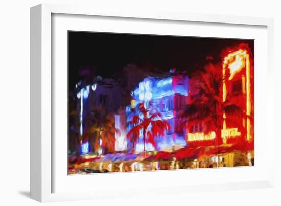 Night Ocean Drive III - In the Style of Oil Painting-Philippe Hugonnard-Framed Giclee Print