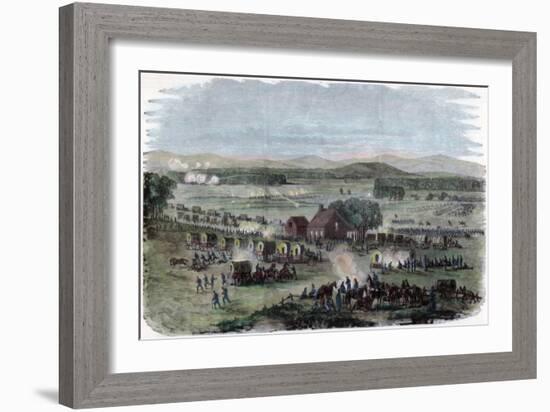 Night of the Battle Cedar Mountain, Culpeper County, Virginia, American Civil War, 9 August 1862-Edwin Forbes-Framed Giclee Print