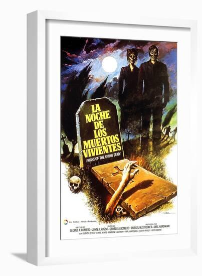 Night of the Living Dead, (aka La Noche De Los Muertos Vivientes), Spanish Poster Art, 1968-null-Framed Premium Giclee Print
