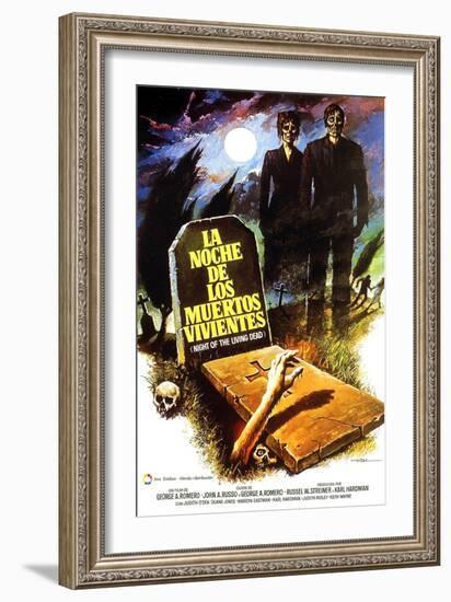 Night of the Living Dead, (aka La Noche De Los Muertos Vivientes), Spanish Poster Art, 1968-null-Framed Art Print