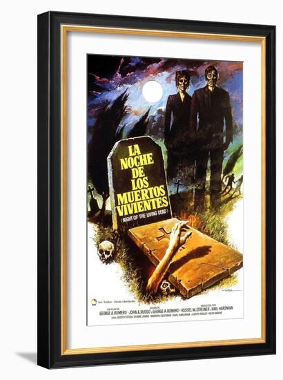 Night of the Living Dead, (aka La Noche De Los Muertos Vivientes), Spanish Poster Art, 1968-null-Framed Art Print