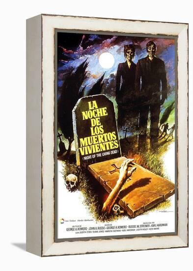 Night of the Living Dead, (aka La Noche De Los Muertos Vivientes), Spanish Poster Art, 1968-null-Framed Stretched Canvas