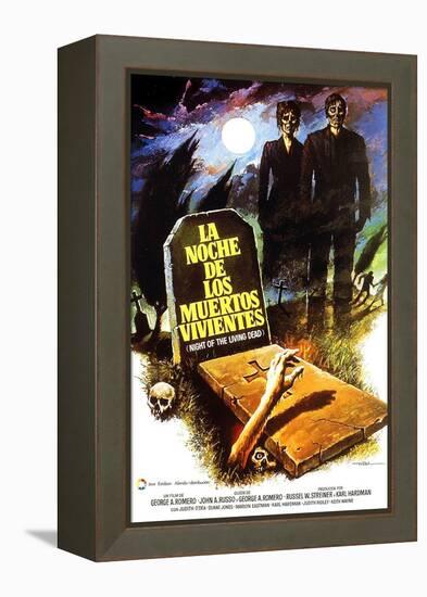 Night of the Living Dead, (aka La Noche De Los Muertos Vivientes), Spanish Poster Art, 1968-null-Framed Stretched Canvas