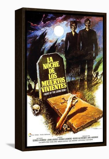 Night of the Living Dead, (aka La Noche De Los Muertos Vivientes), Spanish Poster Art, 1968-null-Framed Stretched Canvas