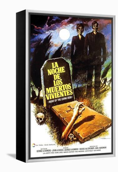 Night of the Living Dead, (aka La Noche De Los Muertos Vivientes), Spanish Poster Art, 1968-null-Framed Stretched Canvas