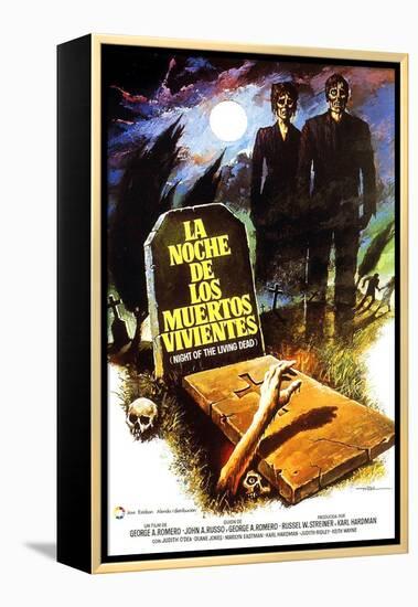 Night of the Living Dead, (aka La Noche De Los Muertos Vivientes), Spanish Poster Art, 1968-null-Framed Stretched Canvas