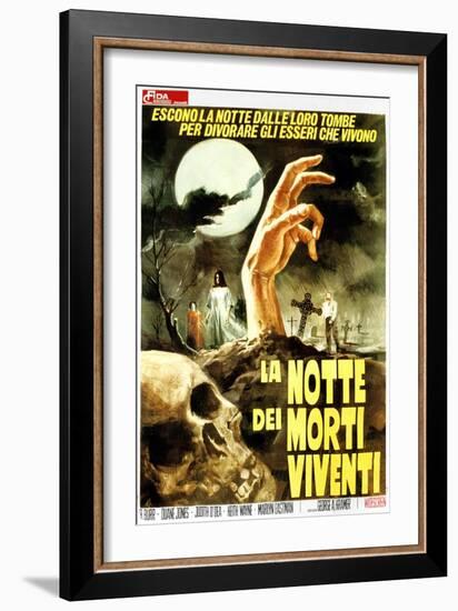 Night of the Living Dead, (aka La Notte Dei Morti Viventi), Italian Poster Art, 1968-null-Framed Premium Giclee Print