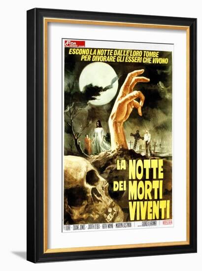 Night of the Living Dead, (aka La Notte Dei Morti Viventi), Italian Poster Art, 1968-null-Framed Premium Giclee Print