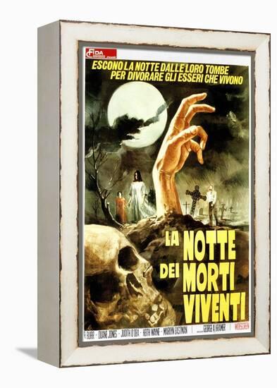 Night of the Living Dead, (aka La Notte Dei Morti Viventi), Italian Poster Art, 1968-null-Framed Stretched Canvas