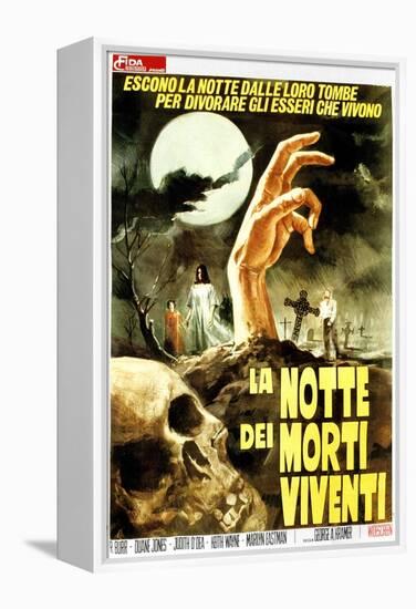 Night of the Living Dead, (aka La Notte Dei Morti Viventi), Italian Poster Art, 1968-null-Framed Stretched Canvas