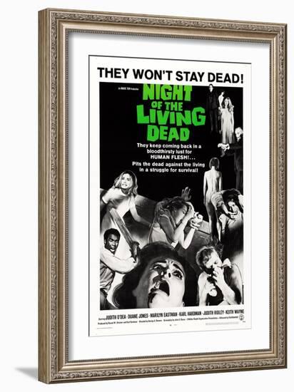 Night of the Living Dead, Duane Jones, Judith O'Dea, Marilyn Eastman, 1968-null-Framed Art Print