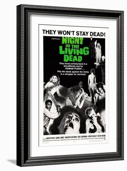 Night of the Living Dead, Duane Jones, Judith O'Dea, Marilyn Eastman, 1968-null-Framed Art Print