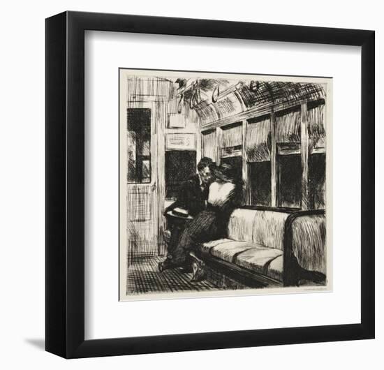 Night on the El Train, 1918-Edward Hopper-Framed Art Print