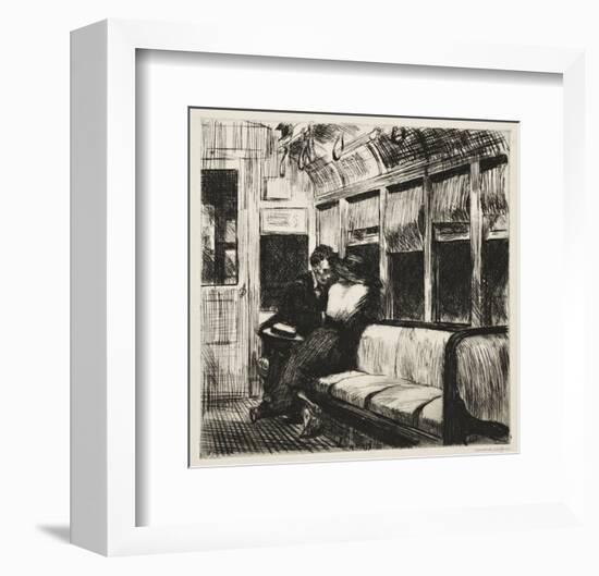 Night on the El Train, 1918-Edward Hopper-Framed Art Print