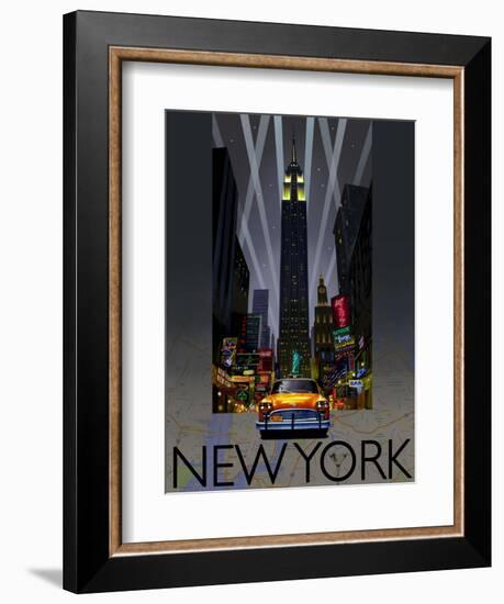 Night Out New York-Big Island Studios-Framed Art Print