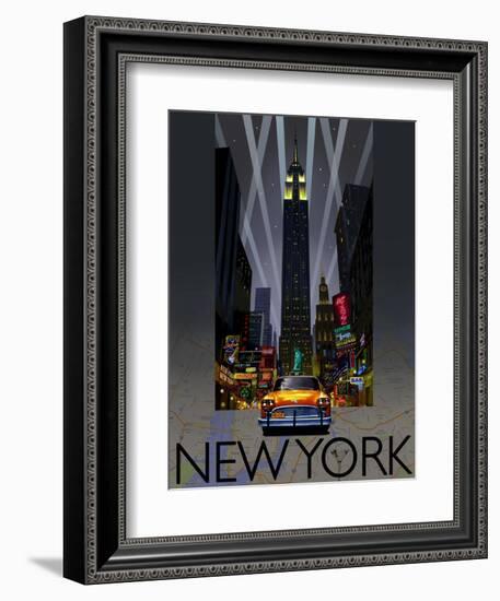 Night Out New York-Big Island Studios-Framed Art Print