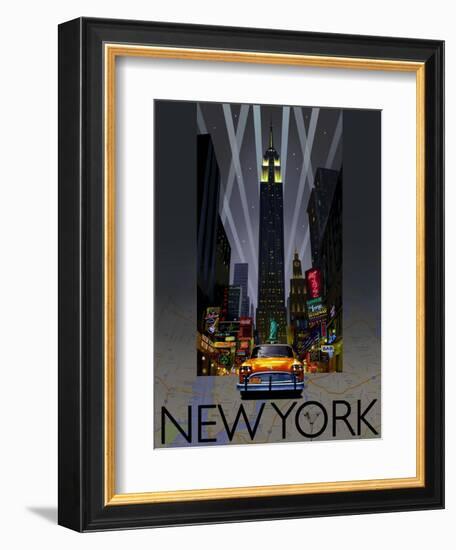 Night Out New York-Big Island Studios-Framed Art Print