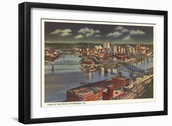 Night over the Point, Pittsburgh, Pennsylvania-null-Framed Art Print