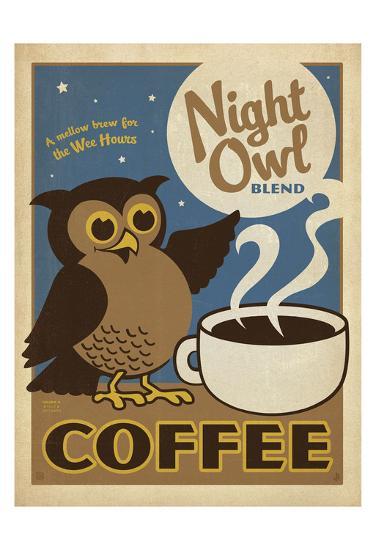 Night Owl Blend Coffee-Anderson Design Group-Framed Print Mount